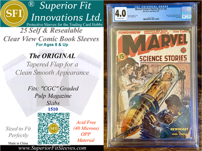 Superior Fit Sleeves for CGC Graded Pulp Magazine Slabs,The Best CGC ...