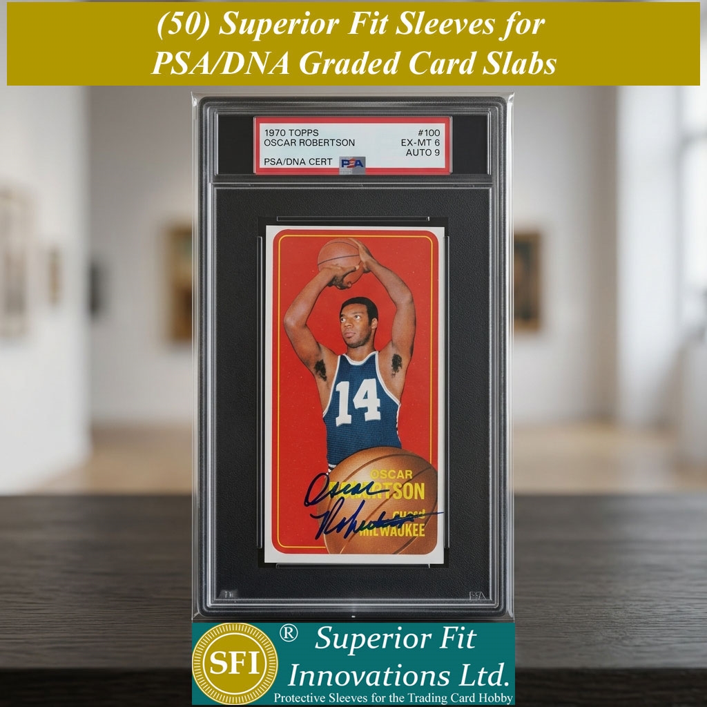 does psa sleeve cards Cardboard Gold Graded Card Sleeves 50 Count with PSA Logo, Resealable Slabs The perfect fit for SGC GRADED SLABS Category Page